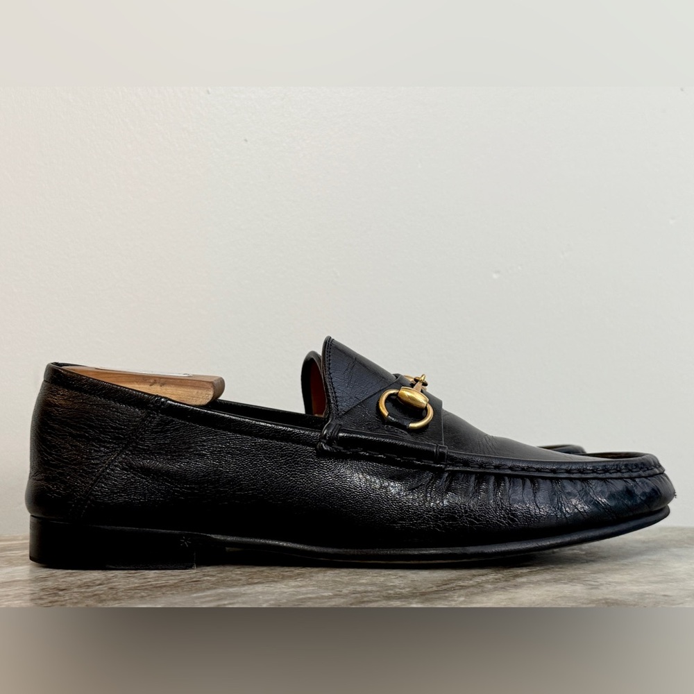 GUCCI Betis 1953 Black Leather Horsebit Loafers US 9 Gucci 8.5 Jordaan $1100 - Picture 3 of 13